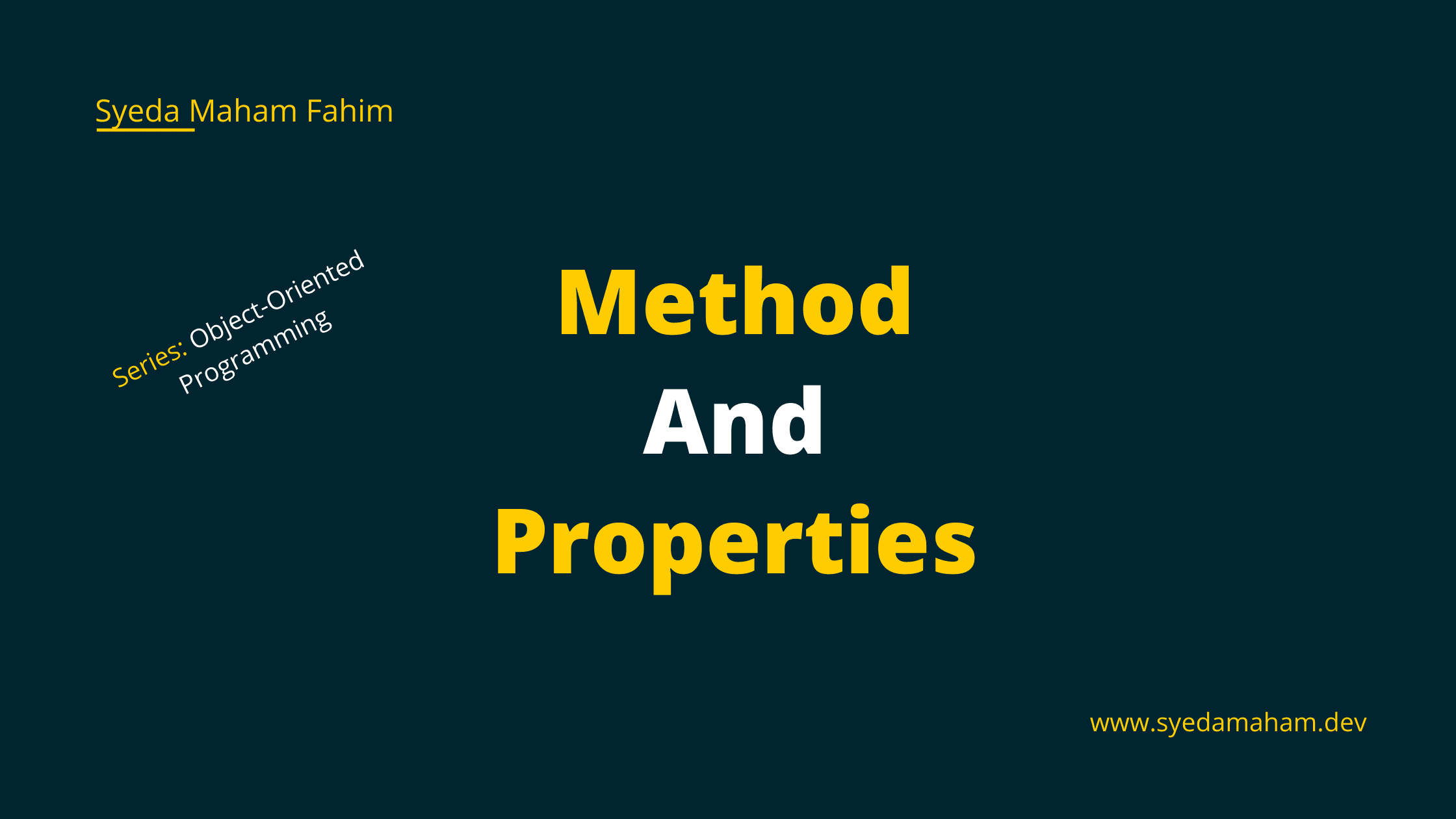 Method and Properties