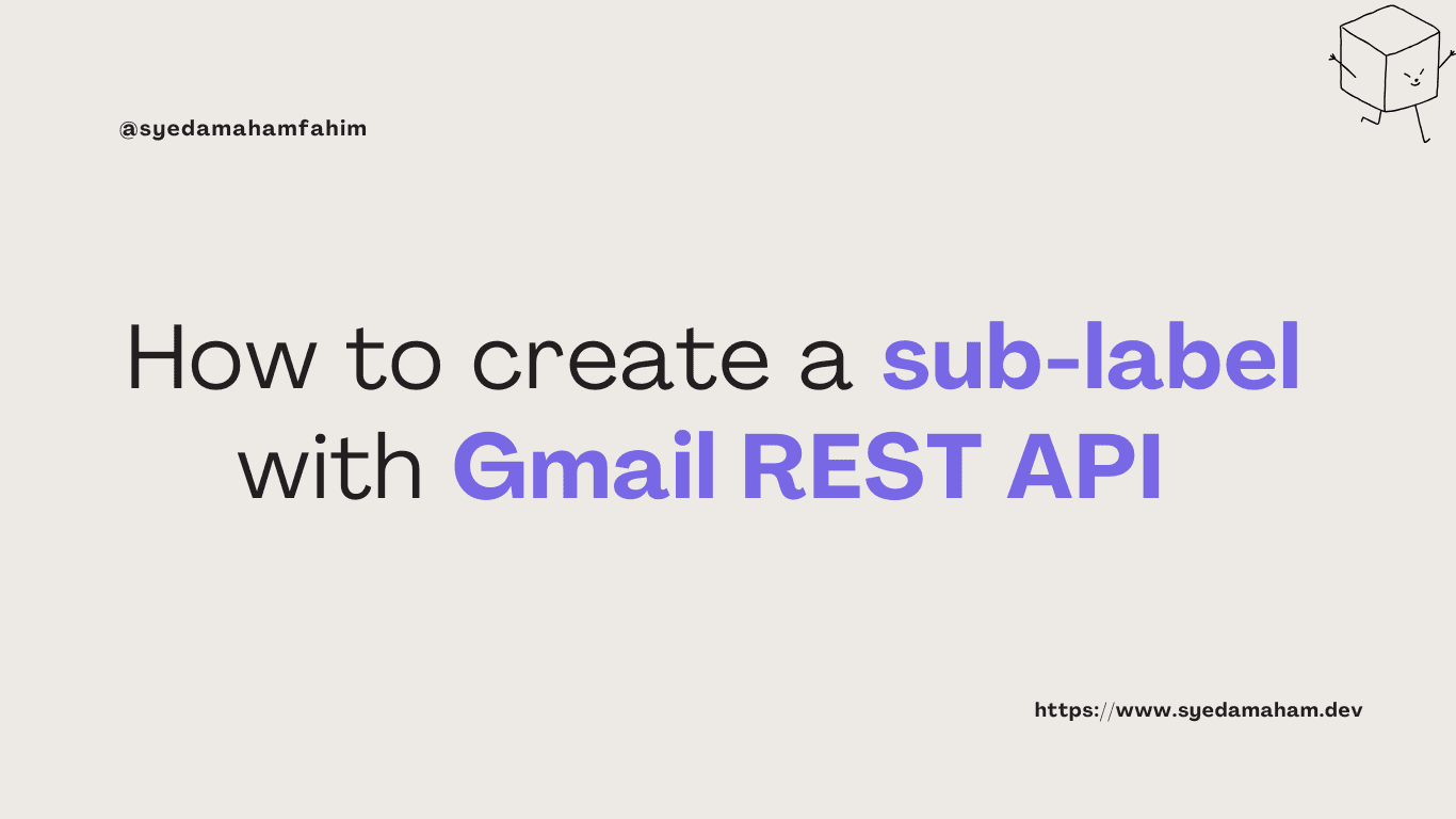 How to create a sub label with Gmail REST API